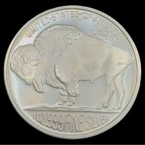 1 oz .999 Fine Silver Buffalo Round